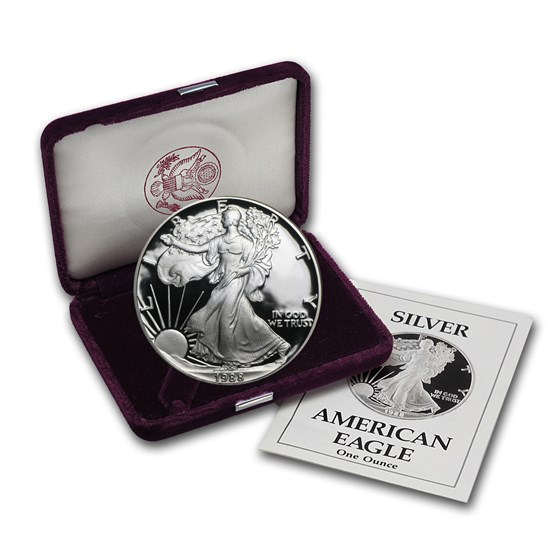 1988-S 1 oz Proof Silver American Eagle (w/Box & COA) 1988-S 1 oz Proof Silver American Eagle (w/Box & COA)